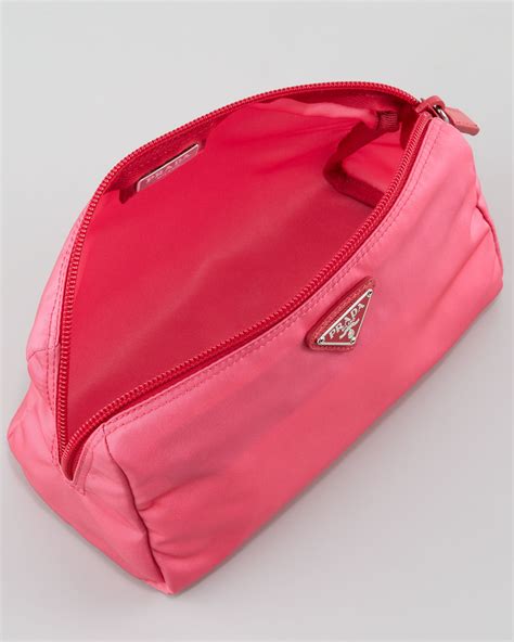 pink prada cosmetic bag|small pink Prada bag.